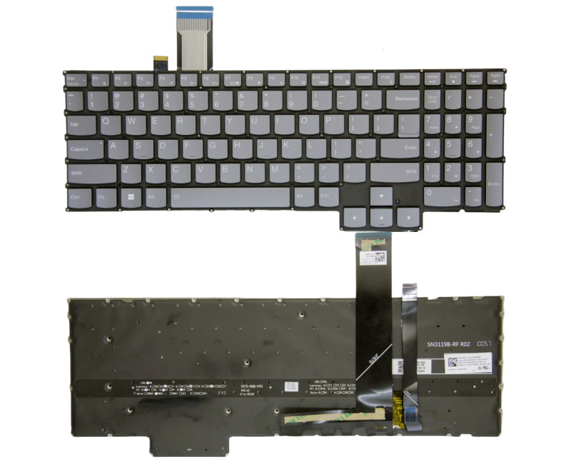 Lenovo Legion 5 15ARH7 15ARH7H 15IAH7 15IAH7H, gray RGB backlit US keyboard - additional view 