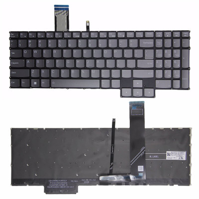 Lenovo Legion 5 15ARH7 15ARH7H 15IAH7 15IAH7H, gray backlit US keyboard