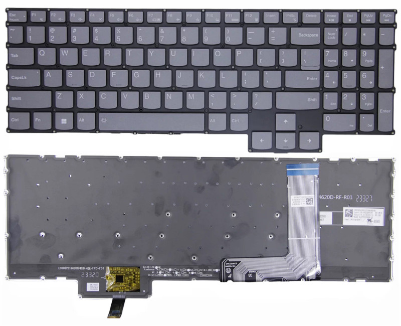 Lenovo Legion 5 16IRX9, Legion 5i 16IRX9, Legion 5i Gen 9 16IRX9, RGB backlit US keyboard gray - additional view 