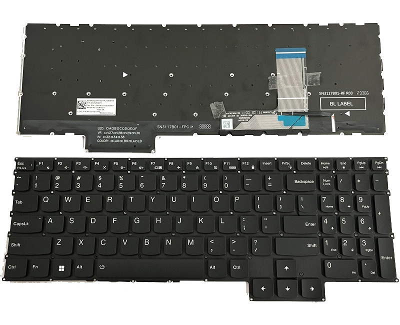 Lenovo LOQ 15IRH8 15APH8 16IRH8 16APH8 black backlit US keyboard
