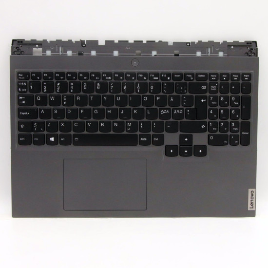 Lenovo Legion 5 Pro 16ITH6H 5CB1D09638 gray RGB backlit Norwegian NE NR keyboard palmrest - main product image