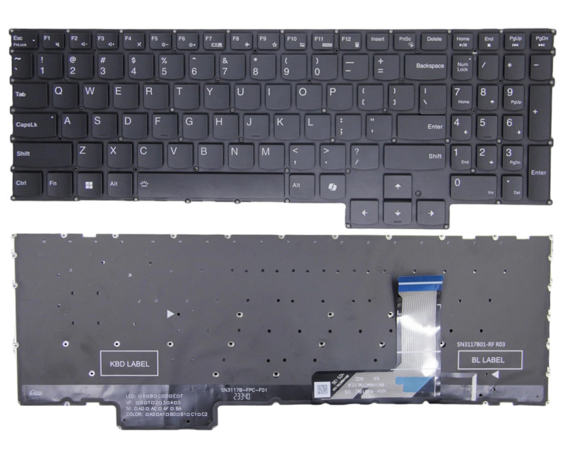 Lenovo LOQ 15IRH8 15APH8 16IRH8 16APH8 black backlit US keyboard AI