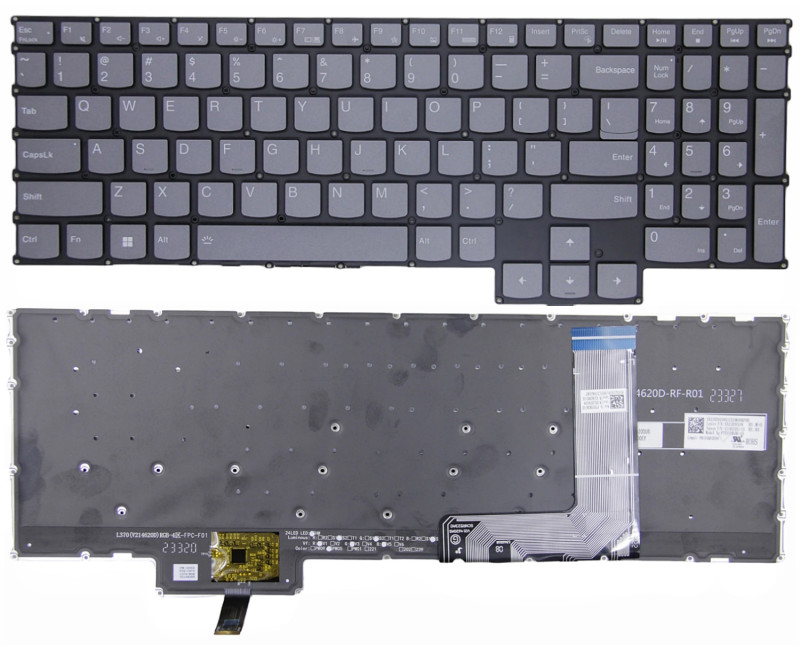 Lenovo IdeaPad Gaming 3 16IAH7 16ARH7 15IAH7 15ARH7 gray RGB backlit US keyboard - additional view 