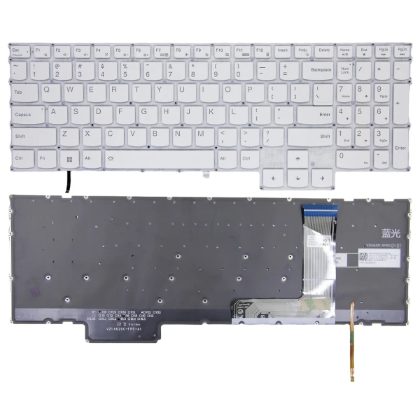 Lenovo Y7000P IRH8, R7000P APH8, R7000 AHP9, ARP9, 2023 2024 white backlit US keyboard - main product image