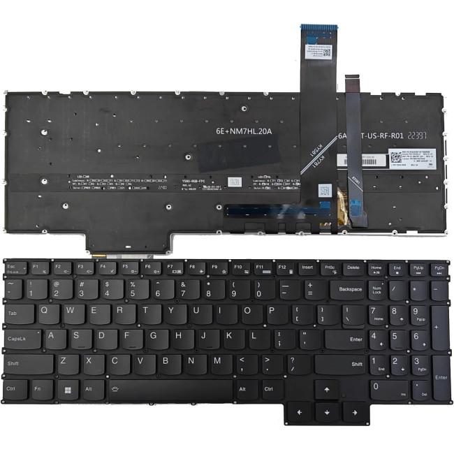 Lenovo Legion Pro 5 16ARX8 16IRX8, Legion Pro 7 16ARX8H 16IRX8H, black RGB backlit US keyboard - main product image