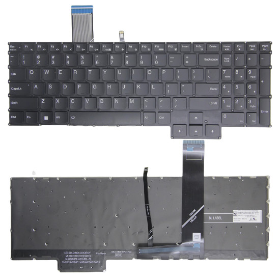 Lenovo Legion Pro 5 16ARX8 16IRX8, Legion Pro 7 16ARX8H 16IRX8H, black backlit US keyboard - main product image