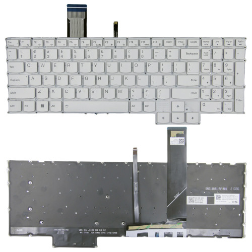 Lenovo Legion Pro 5 16ARX8 16IRX8, Legion Pro 7 16ARX8H 16IRX8H, white backlit US keyboard - main product image