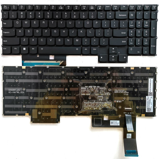 Lenovo Legion Pro 7 16IRX8, Legion Pro 7 16IRX8H, Legion Pro 7 16IRX9H, Legion Pro 7 16ARX8, RGB backlit US keyboard - main product image