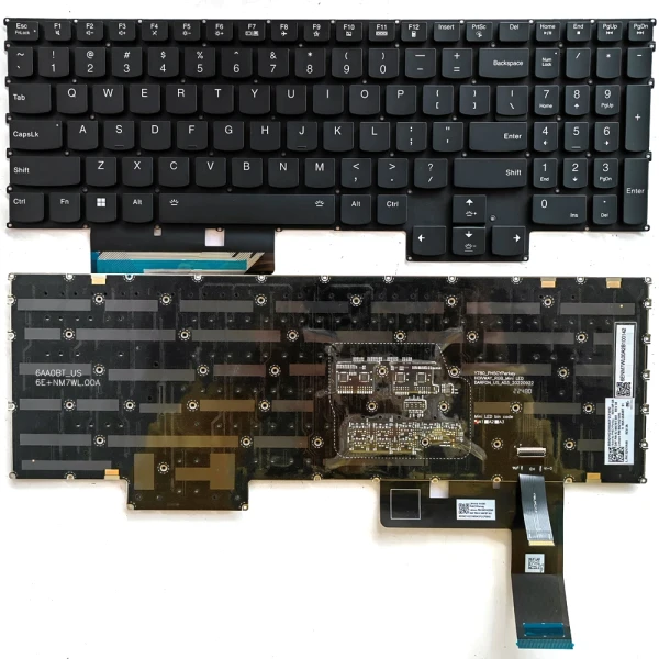 Lenovo Legion Pro 7 16IRX8, Legion Pro 7 16IRX8H, Legion Pro 7 16IRX9H, Legion Pro 7 16ARX8, RGB backlit US keyboard - main product image