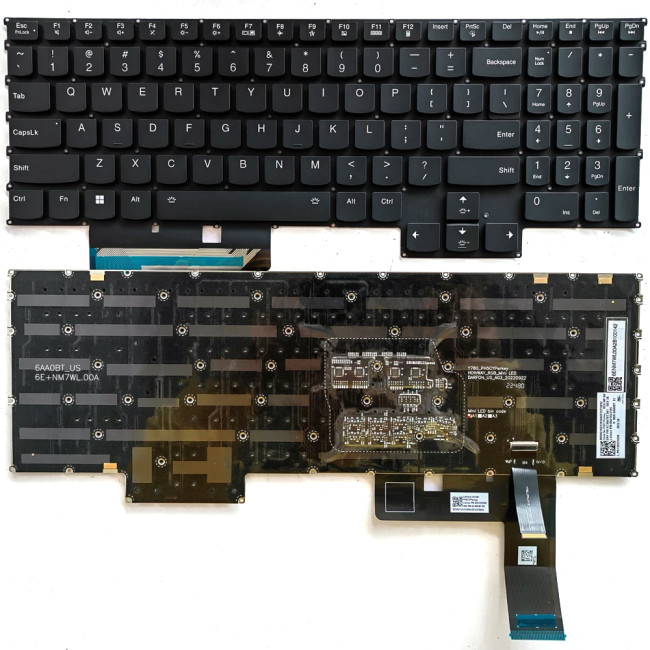 Lenovo Legion Pro 7 16IRX8, Legion Pro 7 16IRX8H, Legion Pro 7 16IRX9H, Legion Pro 7 16ARX8, RGB backlit US keyboard - main product image