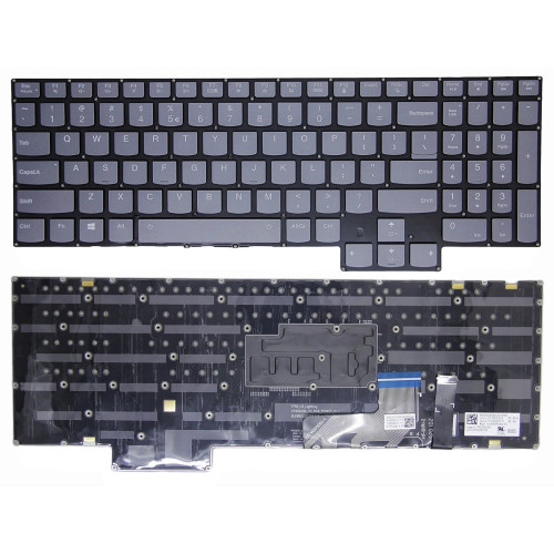 Lenovo Legion S7-15ACH6, S7-15ARH5, S7-15IMH5, gray RGB backlit US keyboard - main product image