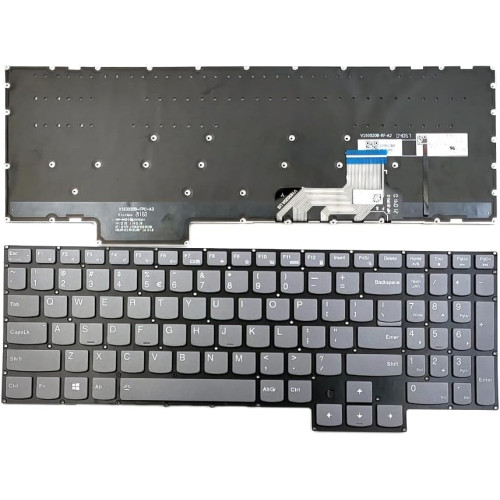 Lenovo Legion S7-15ACH6, S7-15ARH5, S7-15IMH5, gray backlit US keyboard | LT-22244 - additional view 