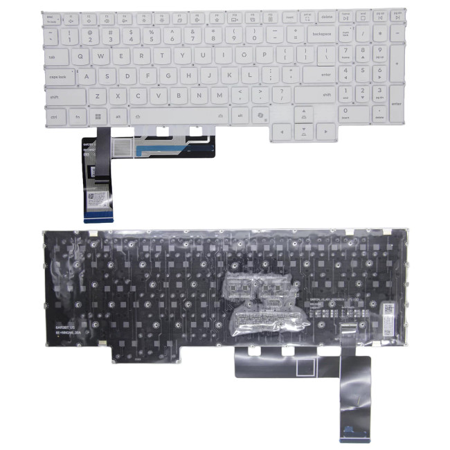 Lenovo Legion Y7000P, R7000P, Y9000P, R9000P, IRX10, IAX10, AHP10, ADR10, 2025 white RGB backlit US keyboard AI - main product image