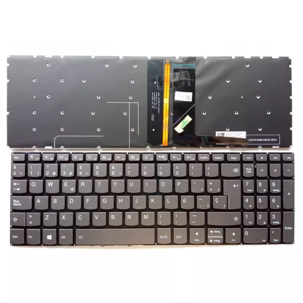 Lenovo S340-15IIL S340-15IML S340-15IWL gray backlit Spanish SP keyboard - main product image