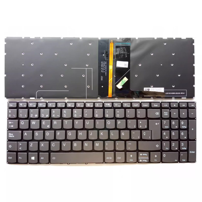 Lenovo S340-15IIL S340-15IML S340-15IWL gray backlit Spanish SP keyboard - main product image