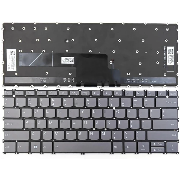 Lenovo Slim 7 Carbon 13IAP7 13IRP8 gray backlit US keyboard - main product image