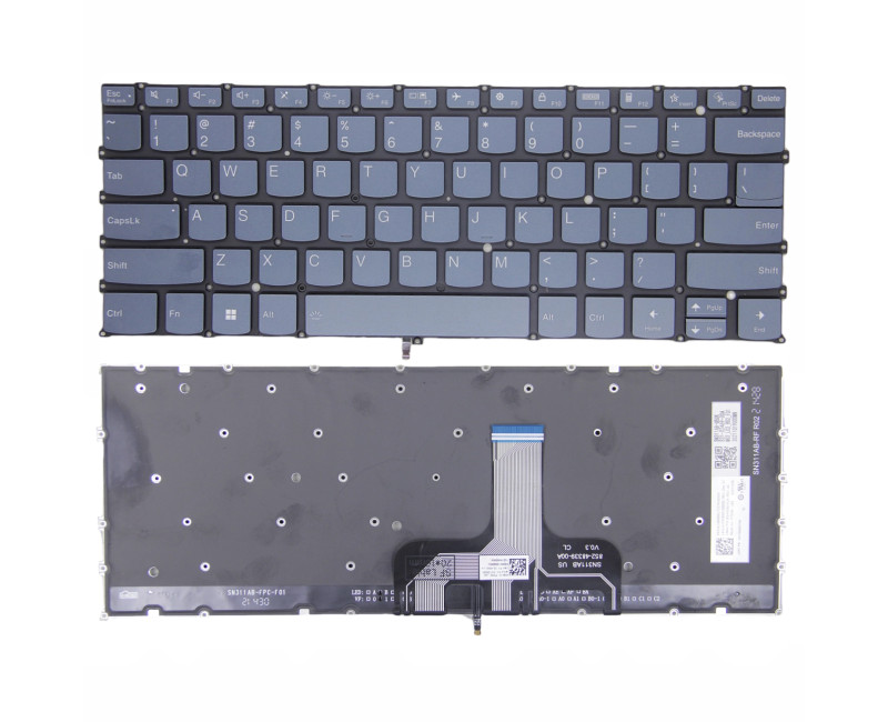 Lenovo Slim 7 ProX 14ARH7 82V2, Slim 7 ProX 14IAH7 82V1, blue backlit US keyboard - additional view 