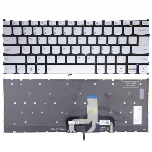 Lenovo yoga 7 14ARB7 14IAL7, yoga Slim 7 Prox 14ARH7 14IAH7, silver backlit US keyboard - main product image