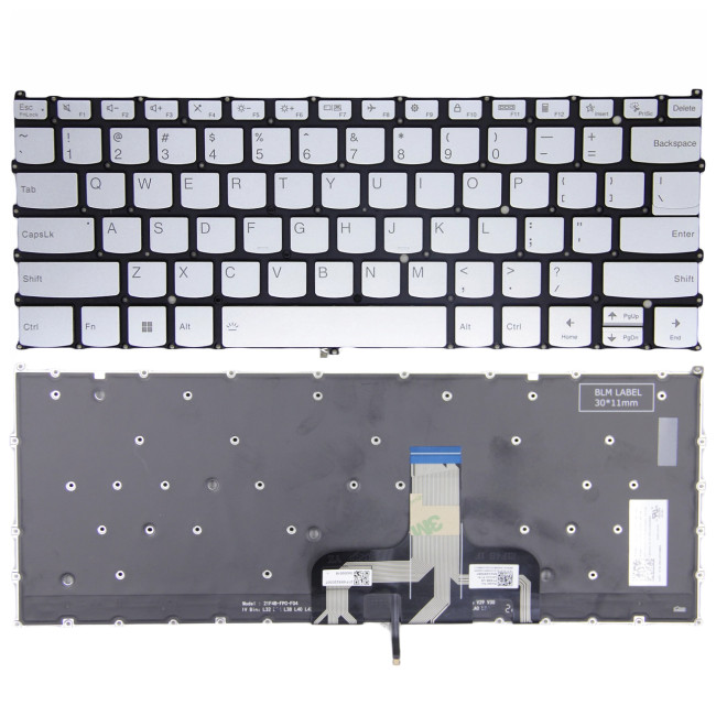Lenovo Slim 7 ProX 14ARH7 82V2, Slim 7 ProX 14IAH7 82V1, silver backlit US keyboard - main product image