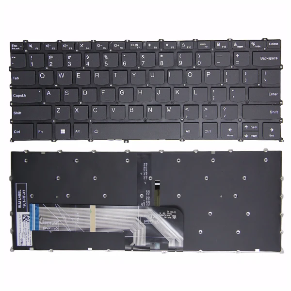 Lenovo Flex 5-14ABR8 5-14ALC7 5-14IAU7 5-14IRU8, black backlit F10 lock US keyboard - main product image
