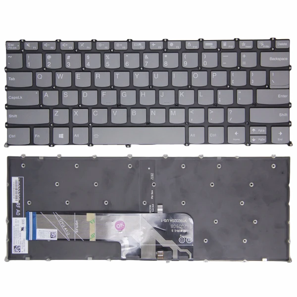 Lenovo Flex 5-14ABR8 5-14ALC7 5-14IAU7 5-14IRU8, gray backlit F10 lock US keyboard original - main product image