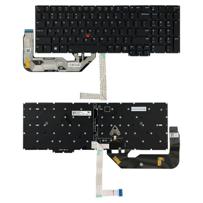 Lenovo ThinkPad E16 Gen 3 Gen 4 / P16s Gen 3 Gen 4 backlit black US keyboard
