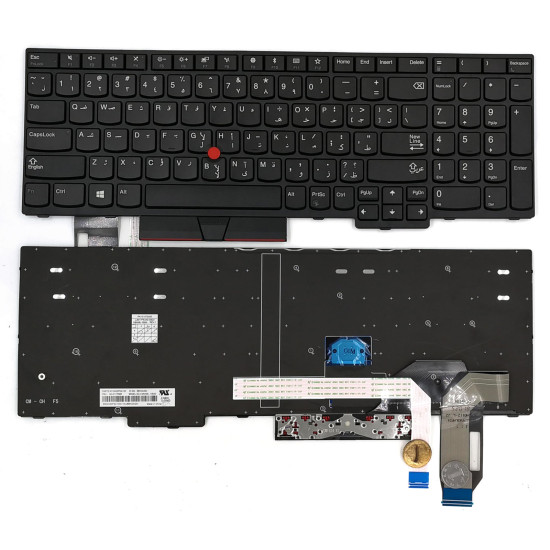 Lenovo ThinkPad E580, E585, E590, E595, L580, L590, R590, T590, black Arabic AR keyboard original LIM17F53AO-G622 - main product image