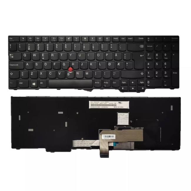 Lenovo ThinkPad Edge E570 E575 E570C Norwegian NE keyboard - main product image