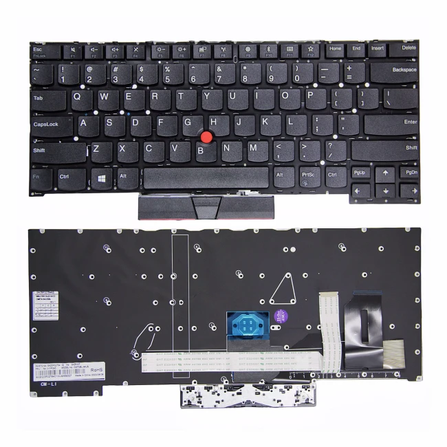 Lenovo ThinkPad P1 Gen 1 Gen 2, X1 Extreme Gen 1 Gen 2, T490S T495S US keyboard - main product image