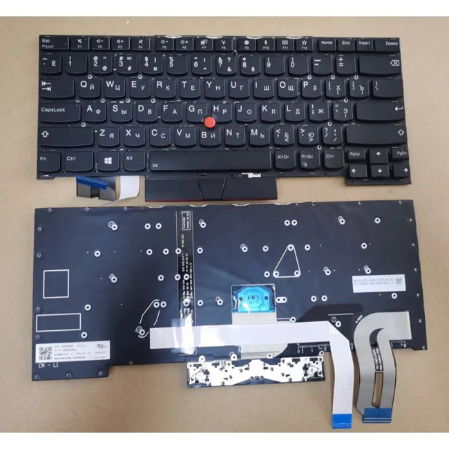 Lenovo ThinkPad P1 Gen 1 Gen 2, X1 Extreme Gen 1 Gen 2, T490S T495S backlit Russian RU keyboard original - main product image