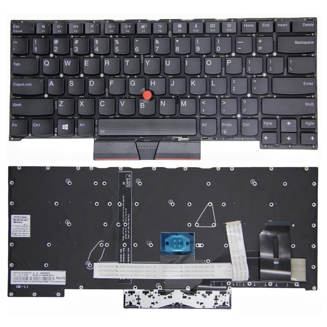 Lenovo ThinkPad P1 Gen 1 Gen 2, X1 Extreme Gen 1 Gen 2, T490S T495S backlit US keyboard - main product image