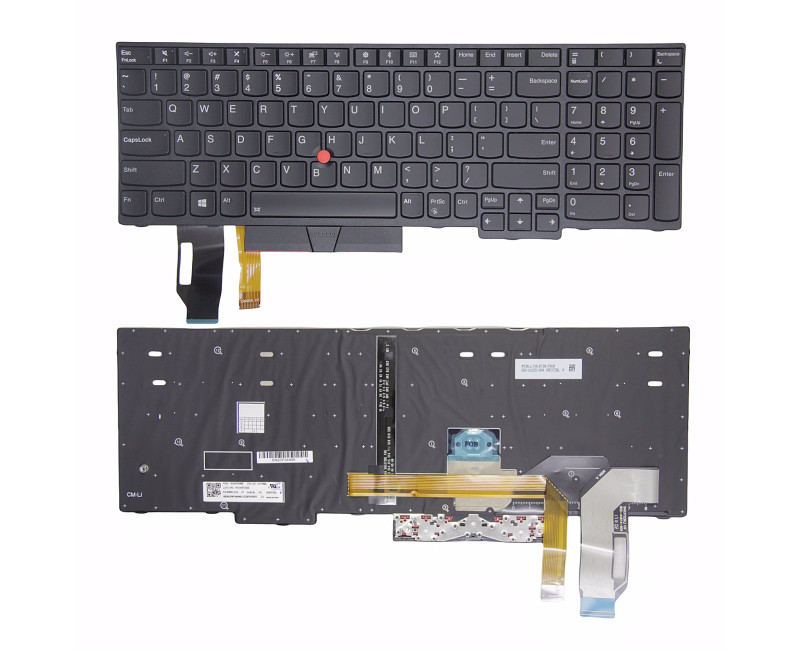 Lenovo ThinkPad T15 Gen 1, T15 Gen 2, P15s Gen 1, P15s Gen 2, black backlit US keyboard original - additional view 