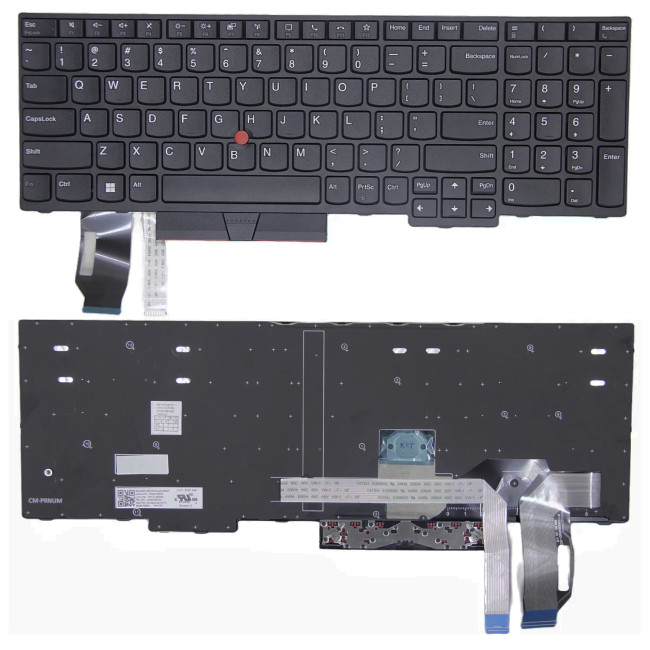Lenovo ThinkPad T15 Gen 1, T15 Gen 2, P15s Gen 1, P15s Gen 2, black US keyboard original call - main product image