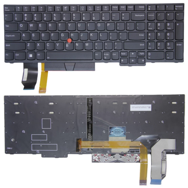 Lenovo ThinkPad T15 Gen 1, T15 Gen 2, P15s Gen 1, P15s Gen 2, black backlit US keyboard original call - main product image