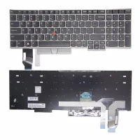 Lenovo ThinkPad E580, E585, E590, E595, L580, L590, R590, T590, silver US keyboard original