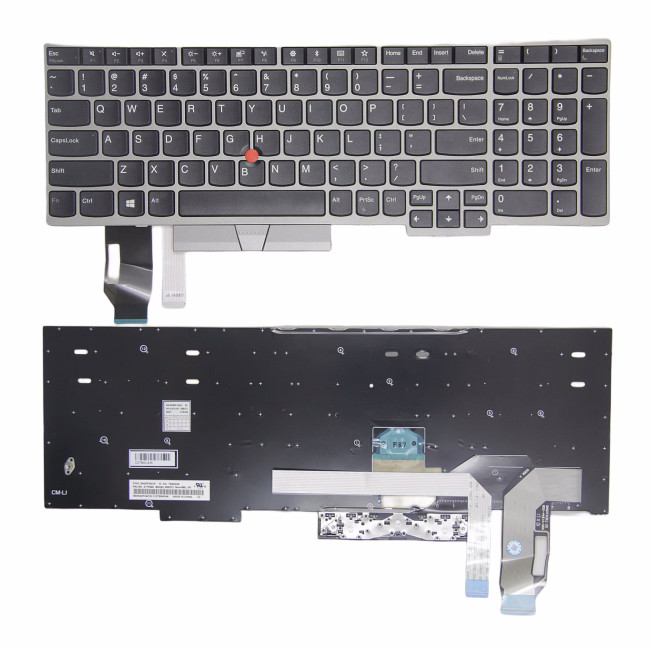 Lenovo ThinkPad P52, P53, P53S silver US keyboard original - main product image