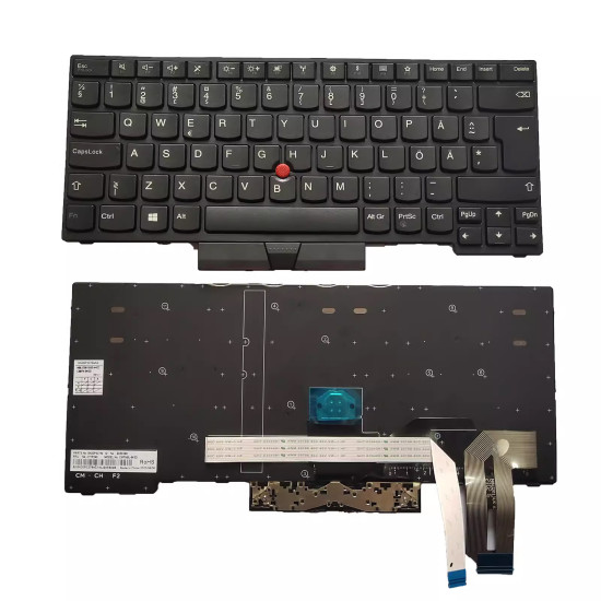 Lenovo ThinkPad T480s E480 L480 P43s trackpoint Swedish SD keyboard - main product image