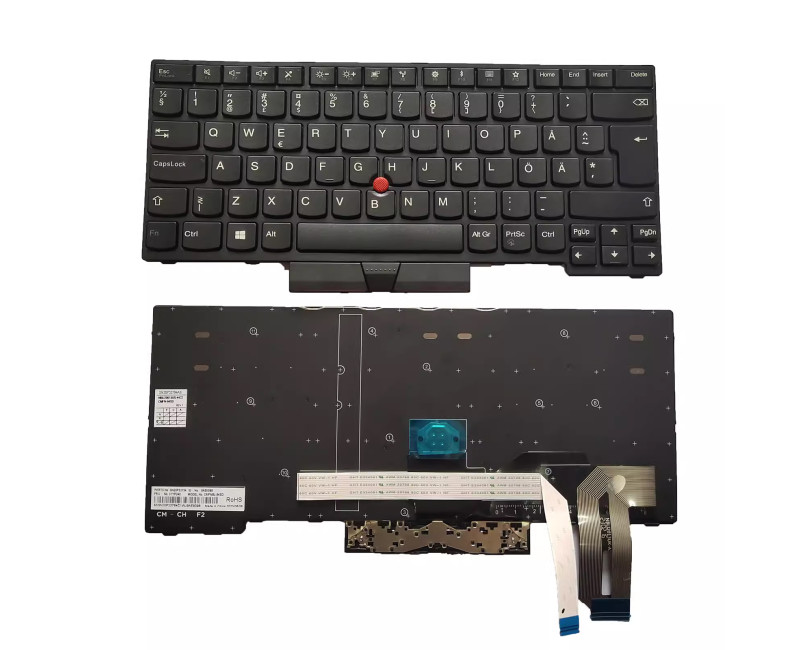 Lenovo ThinkPad T480s E480 L480 P43s trackpoint Swedish SD keyboard - additional view 