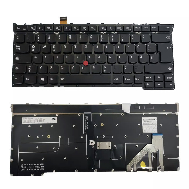 Lenovo ThinkPad X1 Carbon 3rd Gen 2015 German DE backlit keyboard - main product image