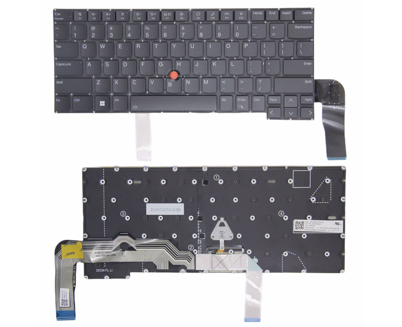 Lenovo Thinkpad E14 Gen 5 / T14s Gen 3 Gen 4 backlit US keyboard - additional view 