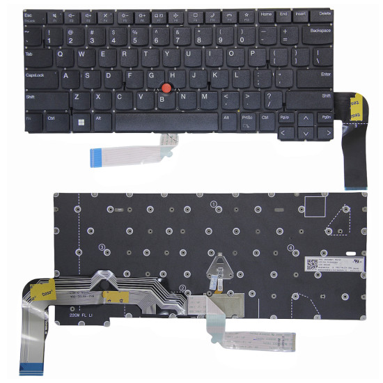 Lenovo Thinkpad E14 Gen 5, T14s Gen 3, T14s Gen 4, black US keyboard - main product image