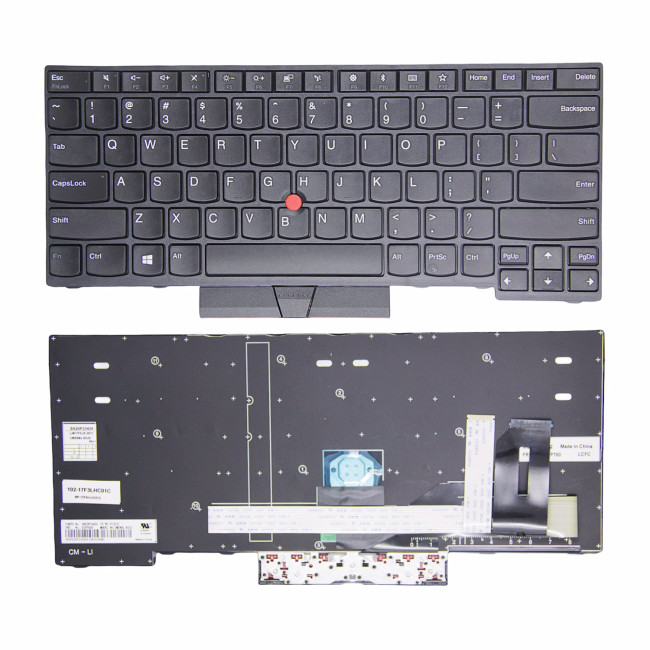 Lenovo Thinkpad E480 E485 L380 L480 L490 T480s T490 black frame US keyboard OEM - main product image