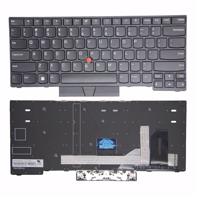 Lenovo Thinkpad E480 E485 L380 L480 L490 T480s T490 black frame call US keyboard original - main product image