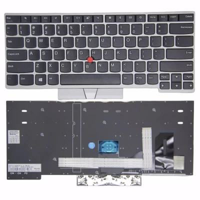 Lenovo Thinkpad E480 E485 L380 L480 L490 T480s T490 silver frame US keyboard high copy