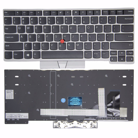 Lenovo Thinkpad E480 E485 L380 L480 L490 T480s T490 silver frame US keyboard high copy - main product image