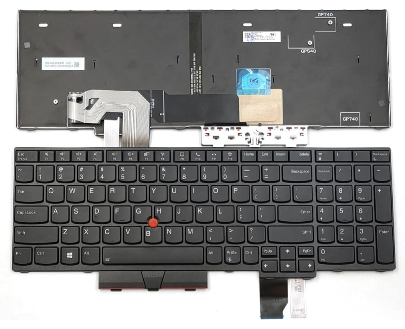 Lenovo Thinkpad P15 Gen 1, P17 Gen 1, T15g Gen 1 backlit US keyboard - additional view 