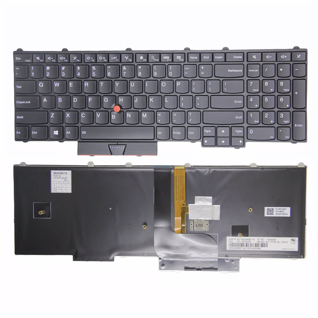 Lenovo Thinkpad P50 P51 P70 P71 P70S backlit US keyboard - main product image