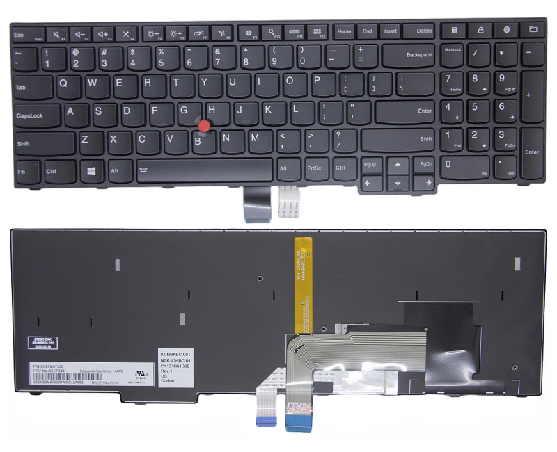 Lenovo Thinkpad S5 S5-2ND Generation E560P backlit US keyboard black - additional view 