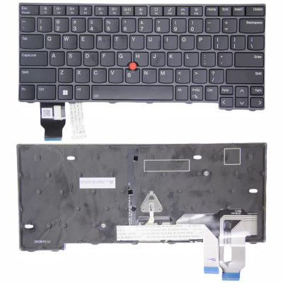Lenovo Thinkpad T14 Gen 3 Gen 4 / L14 Gen 3 Gen 4 / P14s Gen 3 Gen 4 backlit US keyboard black