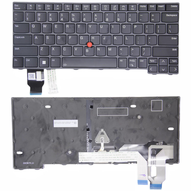 Lenovo Thinkpad T14 Gen 3, T14 Gen 4, L14 Gen 3, L14 Gen 4, P14s Gen 3, P14s Gen 4, backlit US keyboard black - main product image
